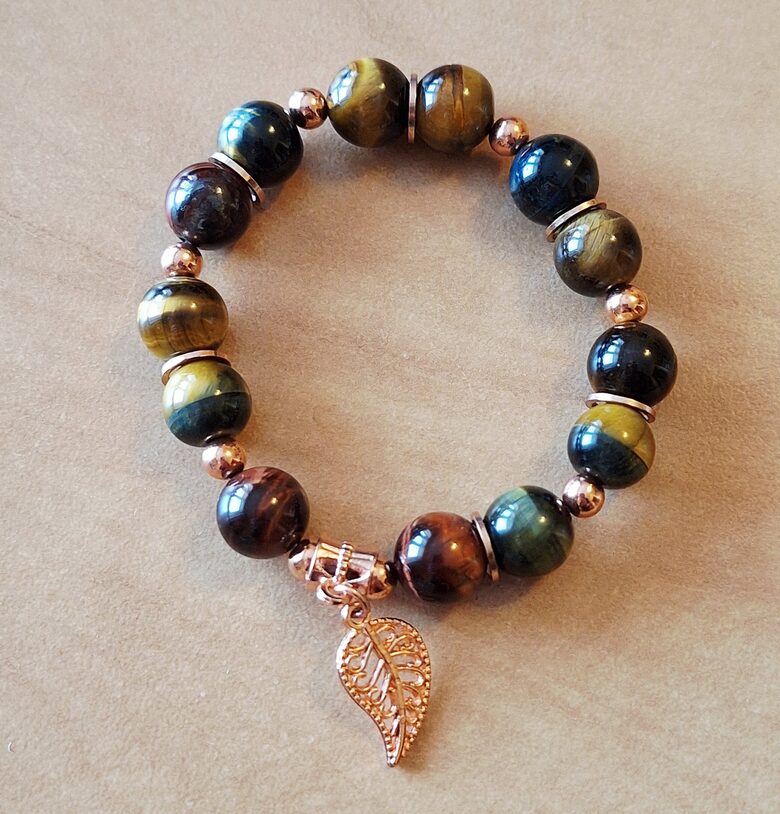 Tīģeracs rokassprādze ar lapu – 14cm – APR-03