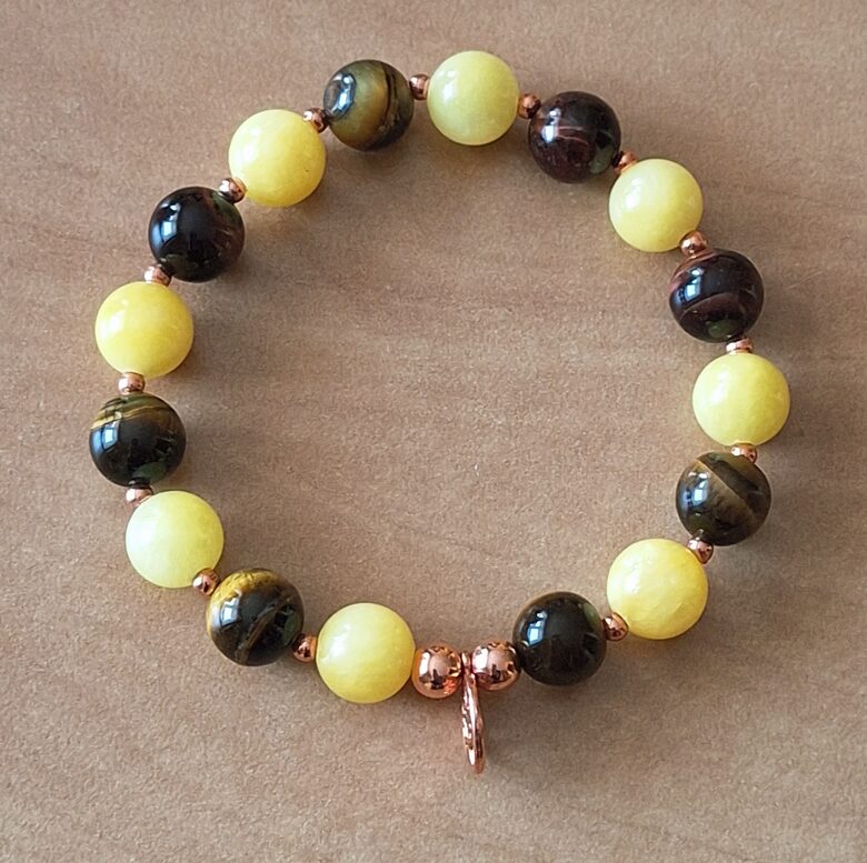 Tīģeracs-Nefrīta rokassprādze ar dzīvības koku – 17cm – APR-05