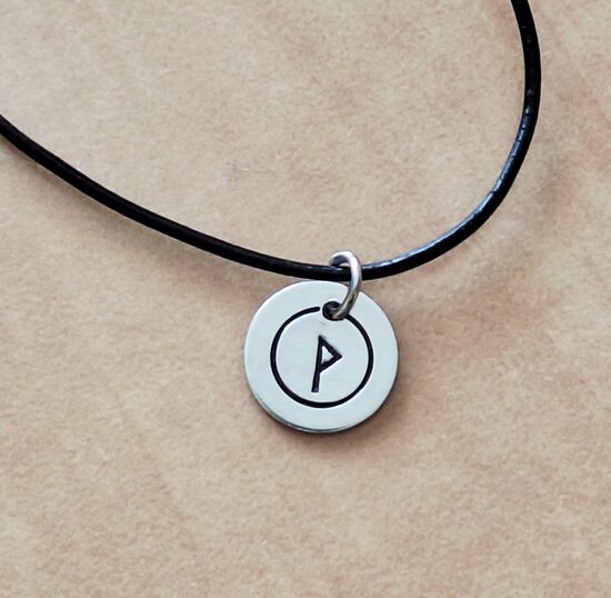 Pendant “WUNJO” – amulet of joy and success – 12mm – RUNE-08
